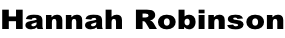 Hannah Robinson